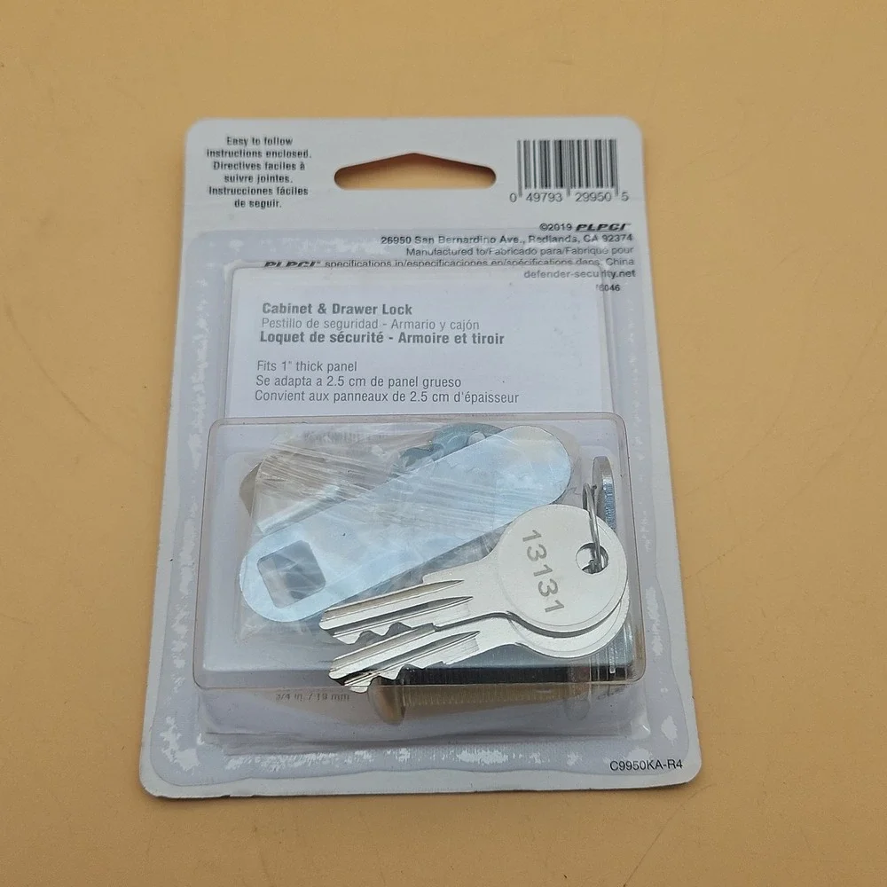 Defender Security Drawer Cabinet Lock Keyed Alike Cabinet and Drawer Lock Set